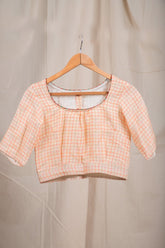Peach Checks Blouse
